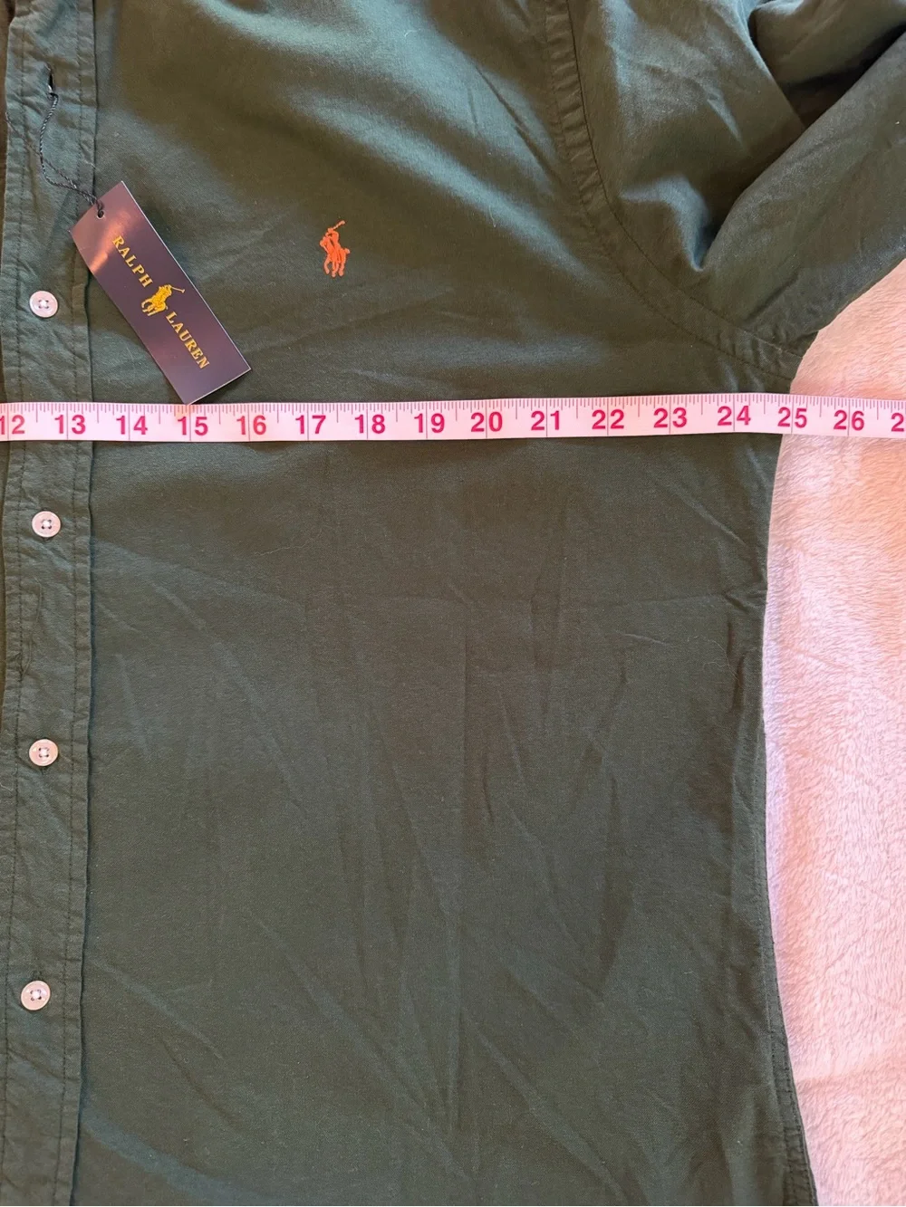 Polo Ralph Lauren Dark Green Button-Down Oxford Slim Fit Stretch Shirt 2XL NWT